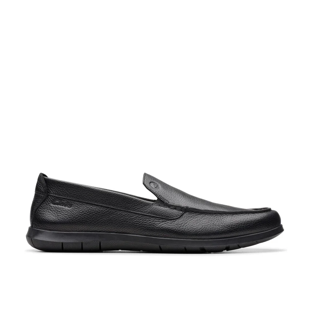 Clarks Flexway Step 26176952 Loafers Men 13 D Black Leather Casual Shoes LIQ1571